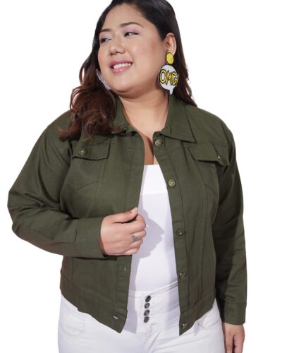 Buynewtrend Plus Size Twill Denim Jacket Review