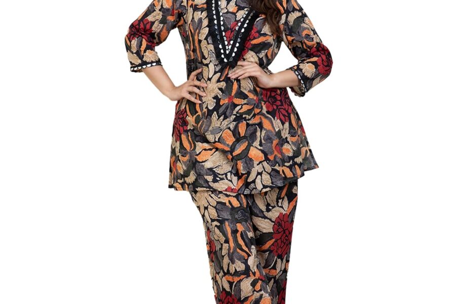 DEEBACO Floral Kurti Pant Set: Your New Go-To Co-ord!