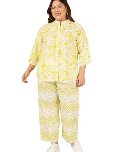 Indietoga Plus Size Cotton Co-ord Set: Comfort & Style