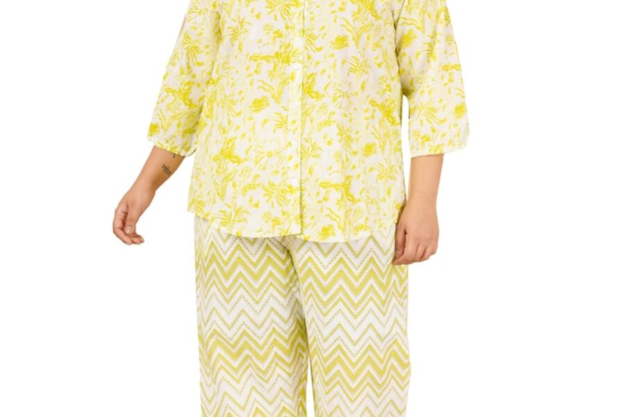 Indietoga Plus Size Cotton Co-ord Set: Comfort & Style