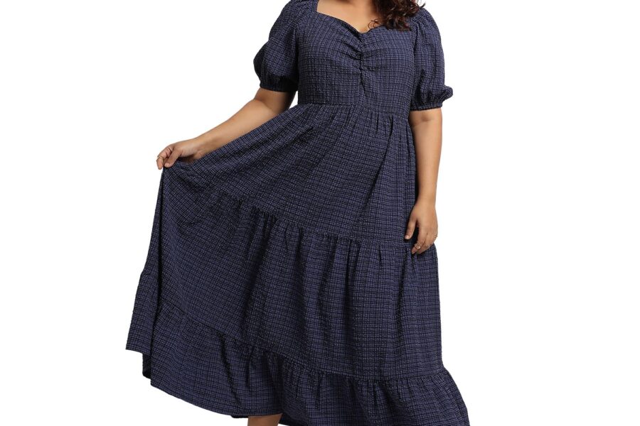 Instafab Plus Three-Tier Dress: Your New Everyday Fave!