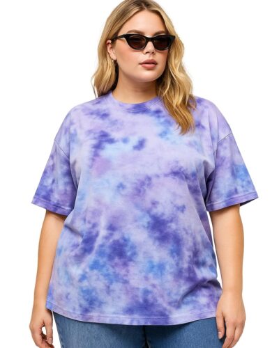 JUNEBERRY Plus Size Tie & Dye T-Shirt: Comfort & Style