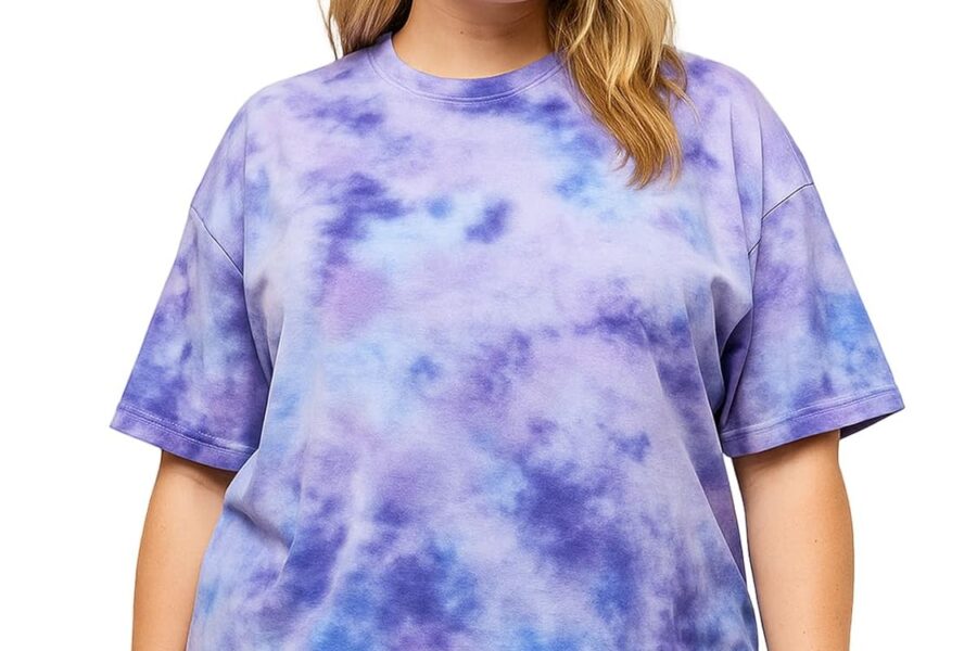 JUNEBERRY Plus Size Tie & Dye T-Shirt: Comfort & Style
