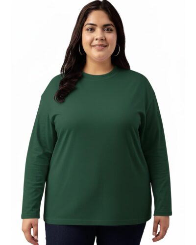JUNEBERRY Pure Cotton Plus Size T-Shirt: Comfort & Style