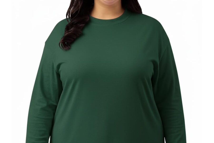 JUNEBERRY Pure Cotton Plus Size T-Shirt: Comfort & Style