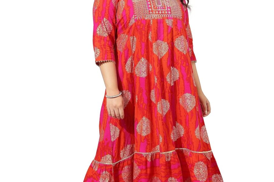 MIRCHI FASHION Plus Size Anarkali Kurti: Festive Style for ₹582