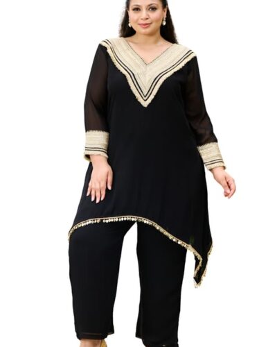 PrettyPlus Black Lace Co-Ord Set: Effortless Style for Curvy Women