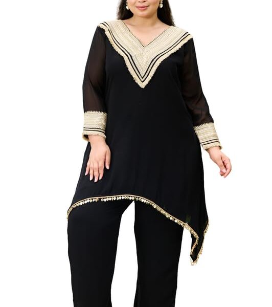 PrettyPlus Black Lace Co-Ord Set: Effortless Style for Curvy Women