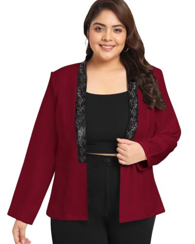 Shine Bright! Your Go-To Plus Size Red Blazer for Parties