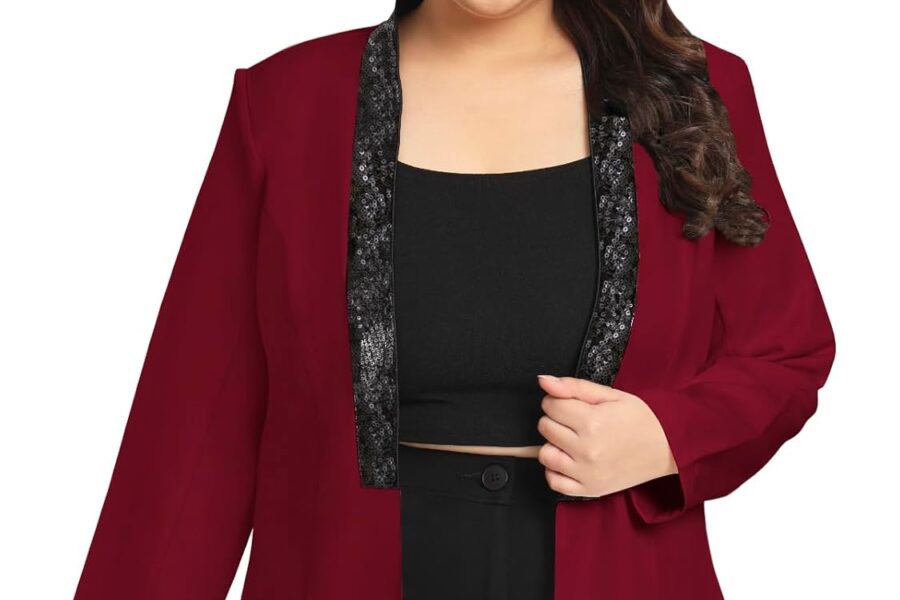 Shine Bright! Your Go-To Plus Size Red Blazer for Parties