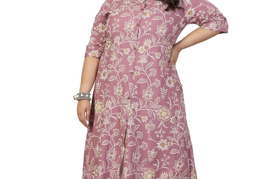 Stylum Rayon A-Line Kurta: Style & Comfort for Curvy Women
