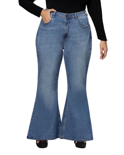 TURNING BLUE Flare Jeans: Your New Plus Size Style Staple