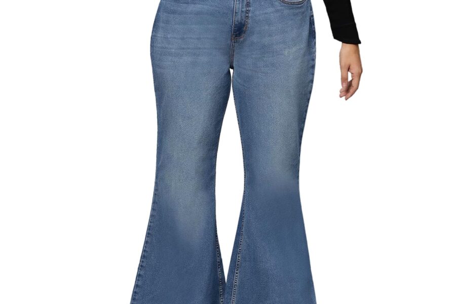 TURNING BLUE Flare Jeans: Your New Plus Size Style Staple
