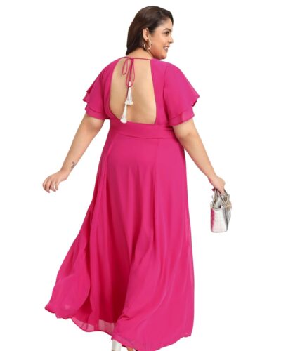 Twirl in Fuchsia: wild U Plus Size Maxi Gown Review