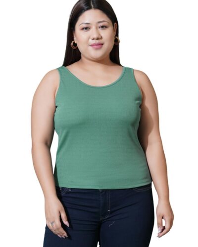 Your New Go-To: Plus Size Round Neck Tank Top for ₹486!