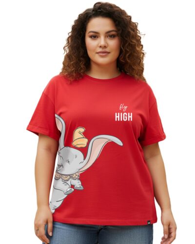 Bewakoof Cotton Relaxed Fit Plus Size T-Shirt: Fly High in Comfort