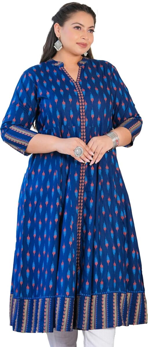 Grab the Yash Gallery Rayon Anarkali Plus Size Kurta at 83% Off!