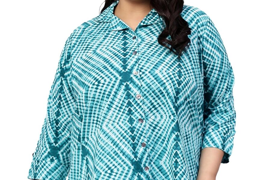 Indietoga Plus Size Cotton Longline Shirt: Summer Essential