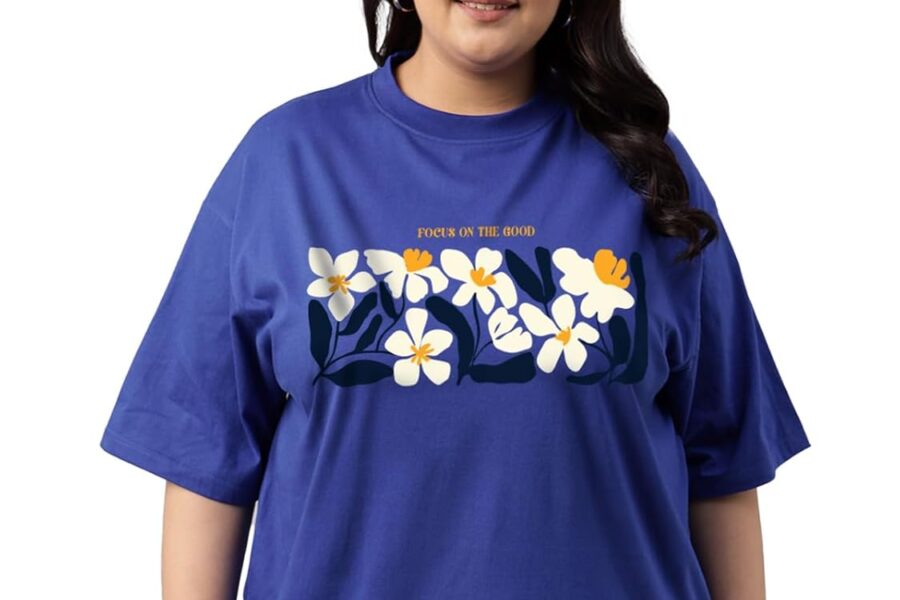 JUNEBERRY Plus Size Cotton Oversized T-Shirt: Summer Go-To