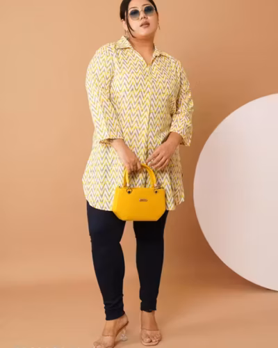 Meesho’s ₹700 Yellow Chevron Tunic: Your New Go-To!