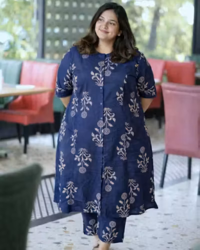 Meesho Steal: ₹619 Navy Floral Co-ord Set (Sizes to 6XL)