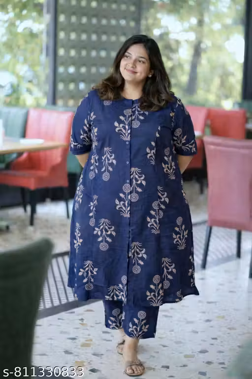 Meesho Steal: ₹619 Navy Floral Co-ord Set (Sizes to 6XL)