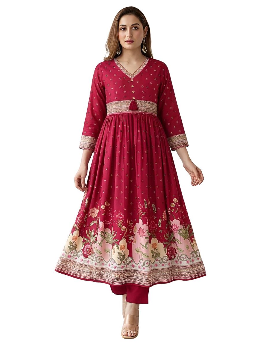 Pinkmint Cotton Blend Anarkali: Your Summer Plus Size Staple