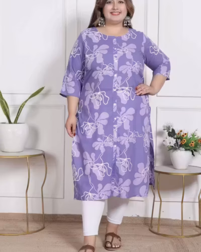 ₹572 Purple Cotton Kurta: Meesho’s Budget Plus Size Gem!