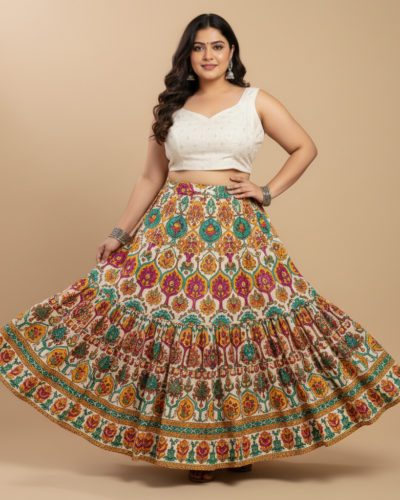AARMAD Rajasthani Jaipuri Print Skirt: Your New Go-To!