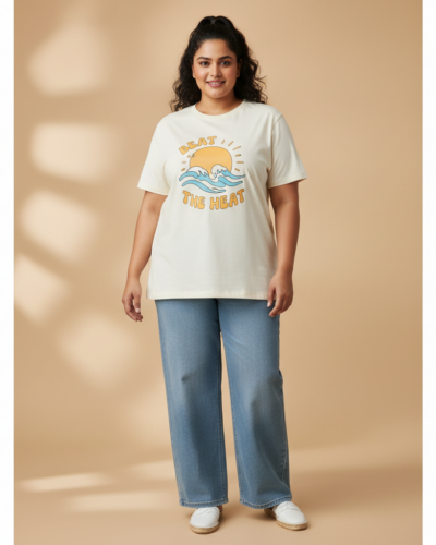 Beat the Heat: Max Plus Size Cotton Graphic T-Shirt for Summer