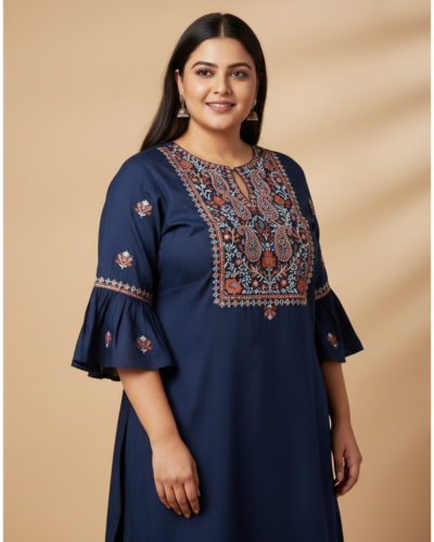 Bee M Pee Designer Rayon Keyhole Neck: Your ₹799 Plus Size Steal!