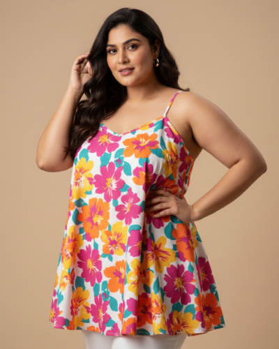 CLOCHOICE Floral Plus Size Top: Summer Style at 65% Off!