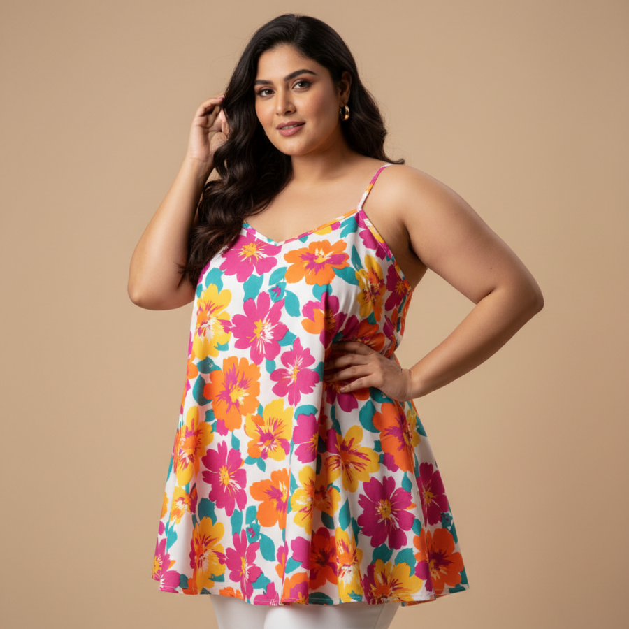CLOCHOICE Floral Plus Size Top: Summer Style at 65% Off!