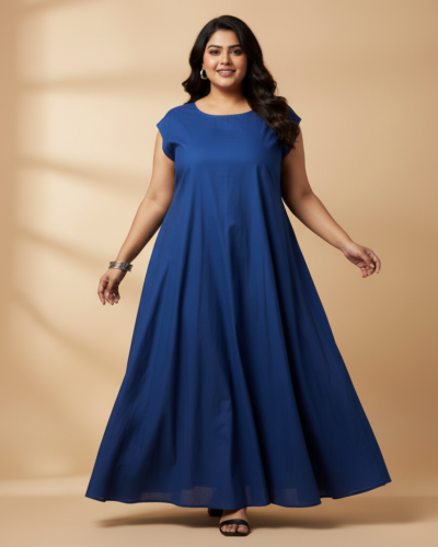 COTREL Plus Size Cotton Dress: Comfort & Style for ₹999