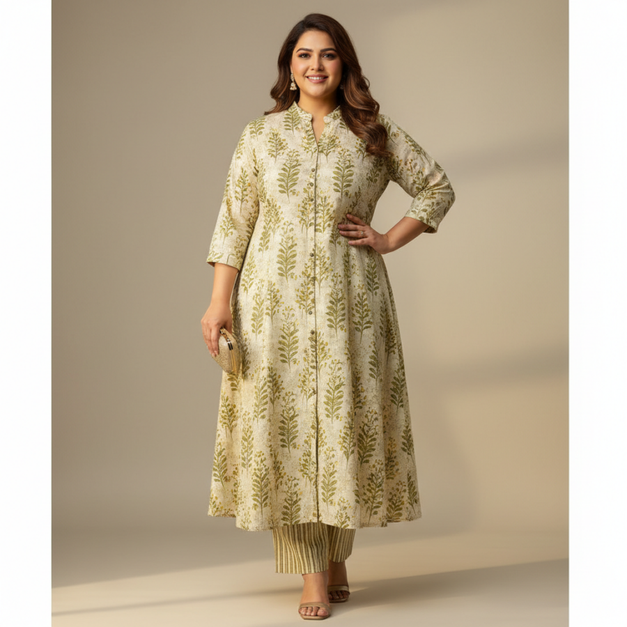 D9O7 Plus Size A-Line Kurta Set: Your New Go-To Ethnic Look