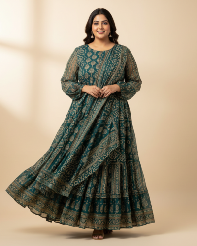 Embrace Style: Plus Size Long Layered Kurta for You!