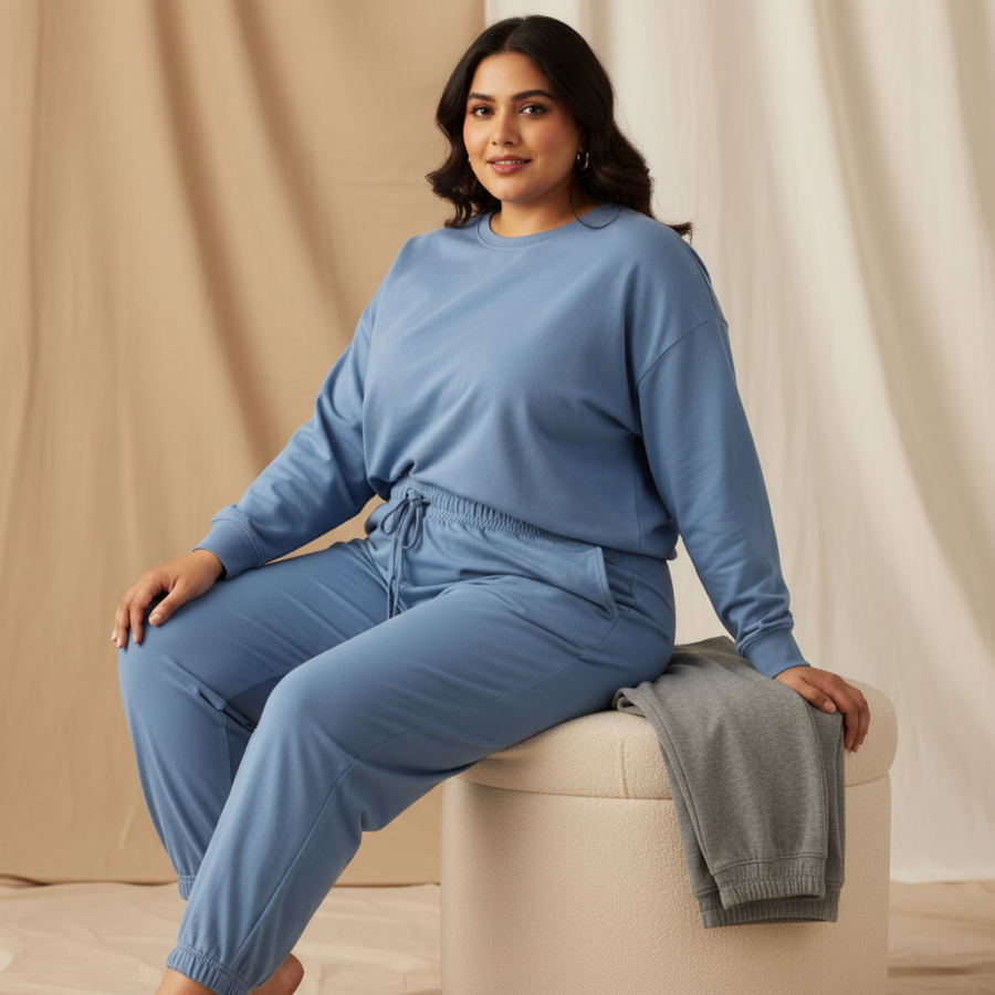 Fflirtygo Cotton Joggers: Comfy Loungewear for Curvy Women