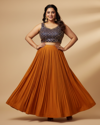 FRAULEIN Flared Pleated Maxi Skirt: Your New Go-To!
