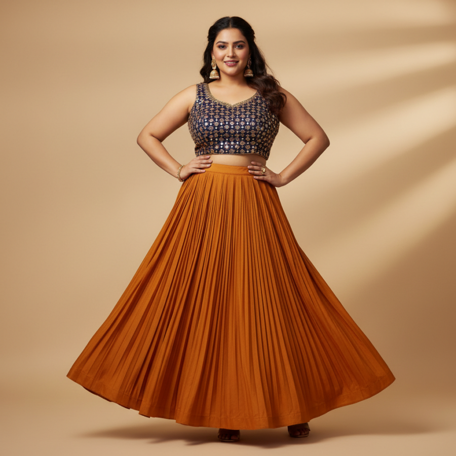 FRAULEIN Flared Pleated Maxi Skirt: Your New Go-To!