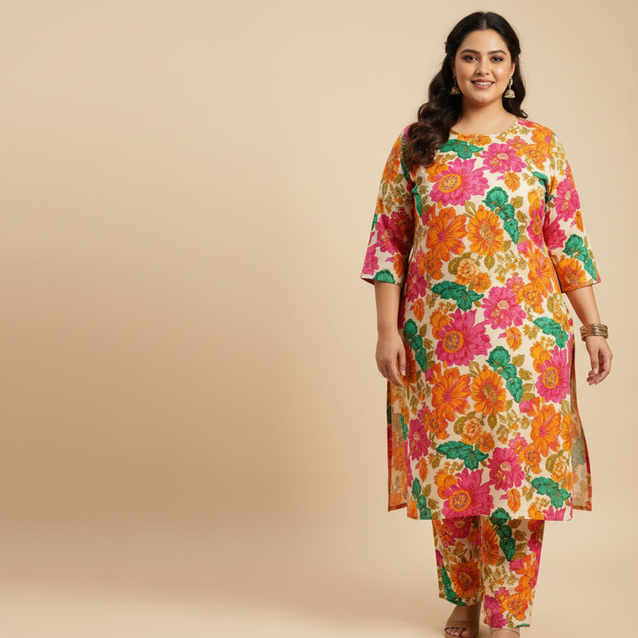 GoSriKi Floral Kurta Set: Budget-Friendly Style for You!