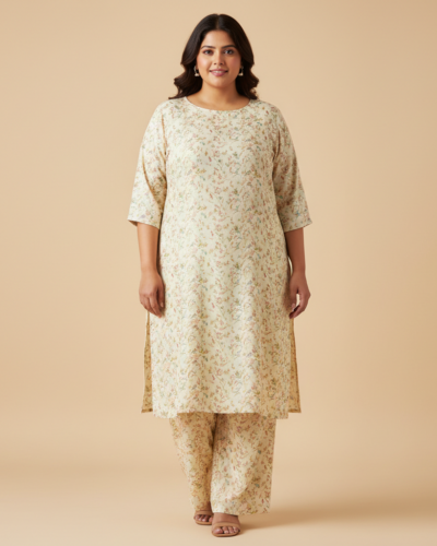 GRECIILOOKS Rayon Floral Co-ord: Your Plus Size Ethnic Dream
