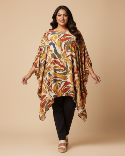 Indietoga Abstract Tunic: Western Style for Plus Size You!