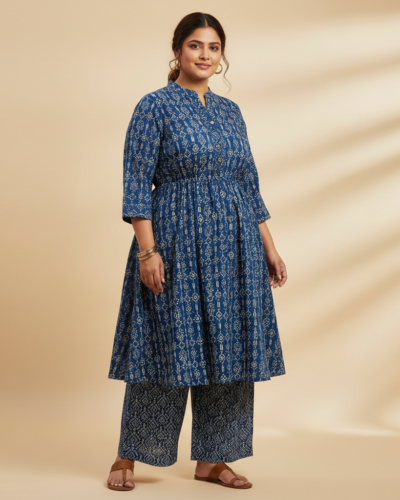 Indietoga Plus Size Cotton Tunic Co-ord: Summer Style Steal at 70% Off