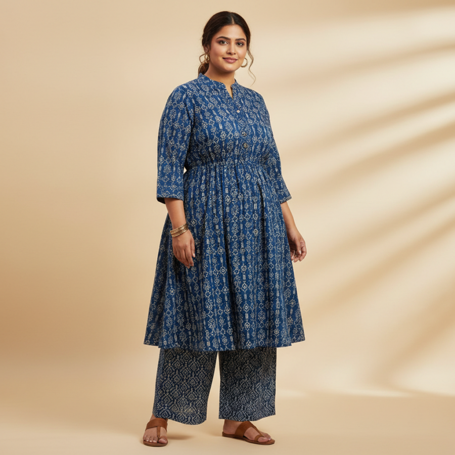 Indietoga Plus Size Cotton Tunic Co-ord: Summer Style Steal at 70% Off