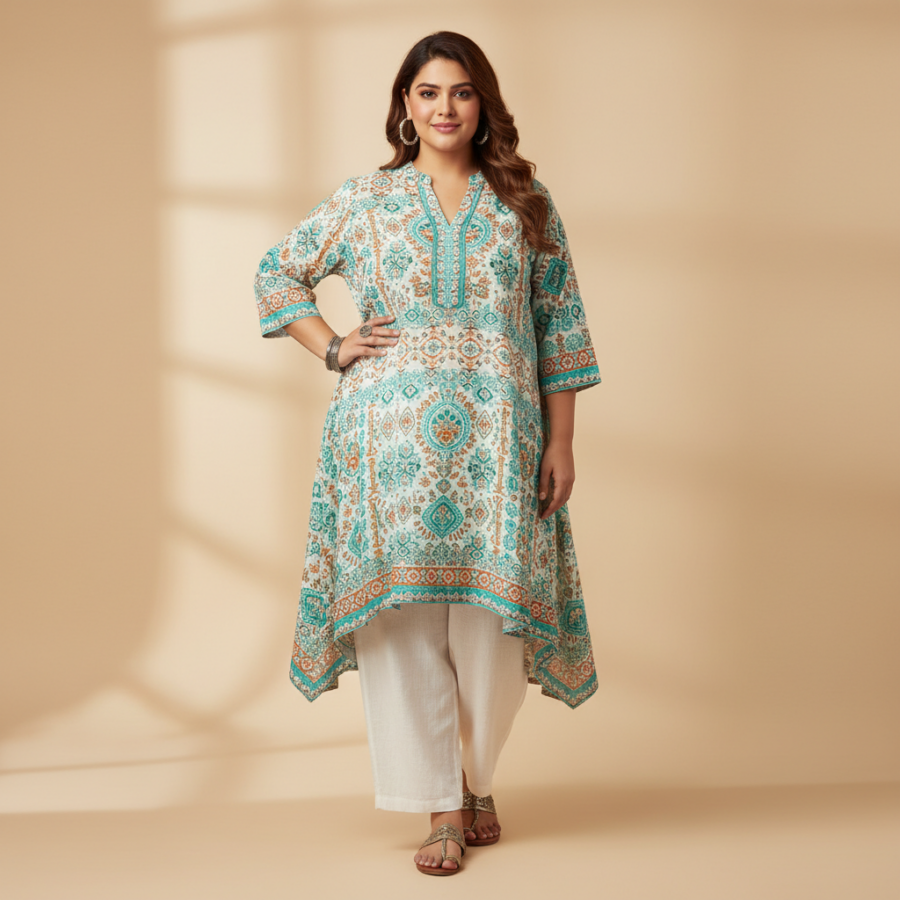 Indietoga Plus Size Tunic: Western Chic for Indian Summers