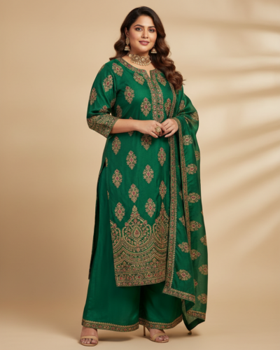 INDO ERA Plus Size Kurta Set: Festive Elegance for Curvy Women