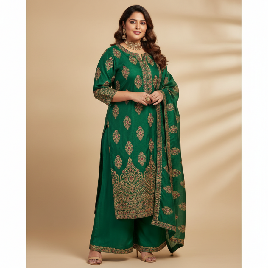 INDO ERA Plus Size Kurta Set: Festive Elegance for Curvy Women