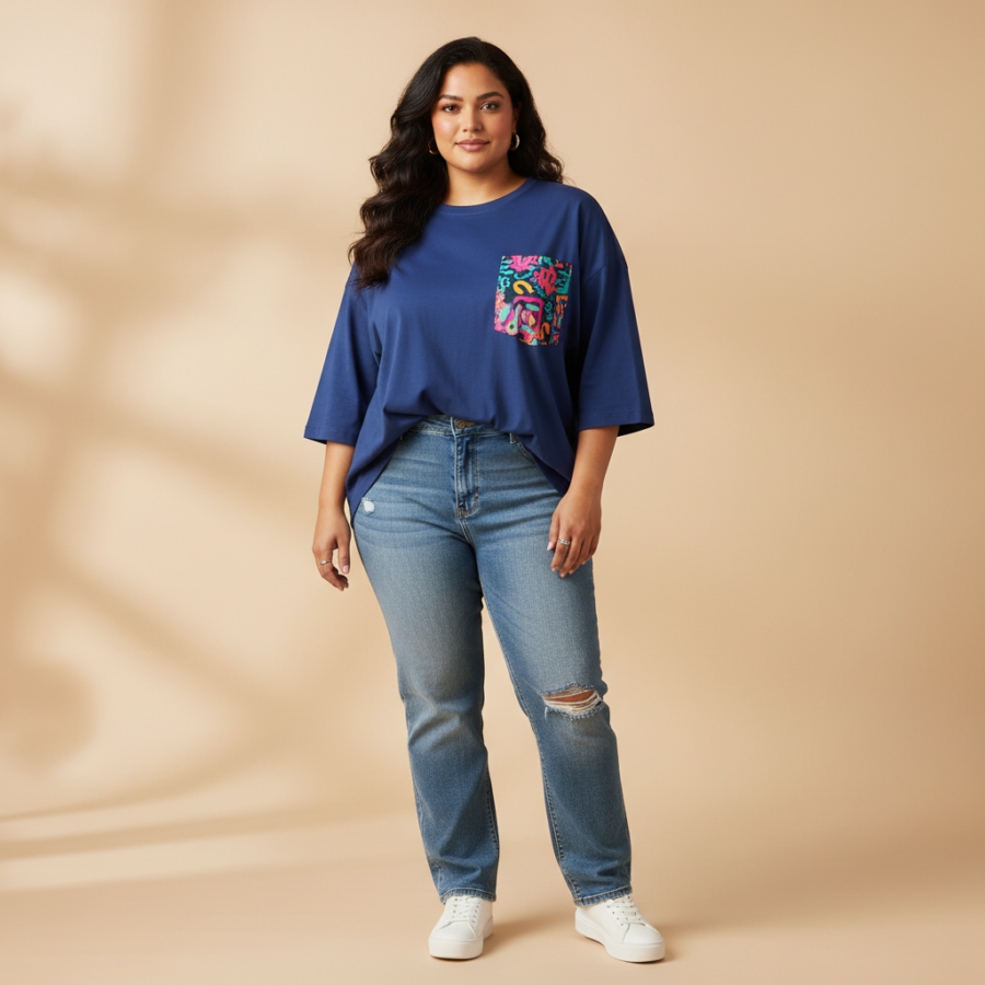 JUNEBERRY Plus Size Oversized Cotton T-Shirt Review
