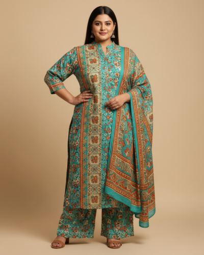 KLOSIA Printed Rayon Kurta Set: Your Plus Size Summer Steal!