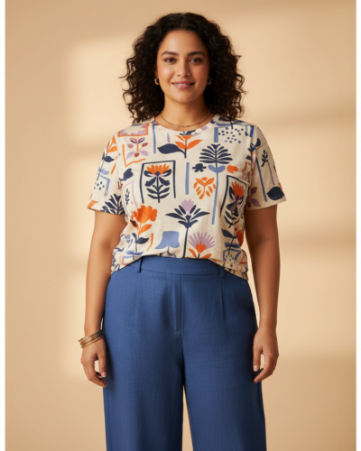 Max Printed Cotton Tee: Your New Plus Size Everyday Go-To